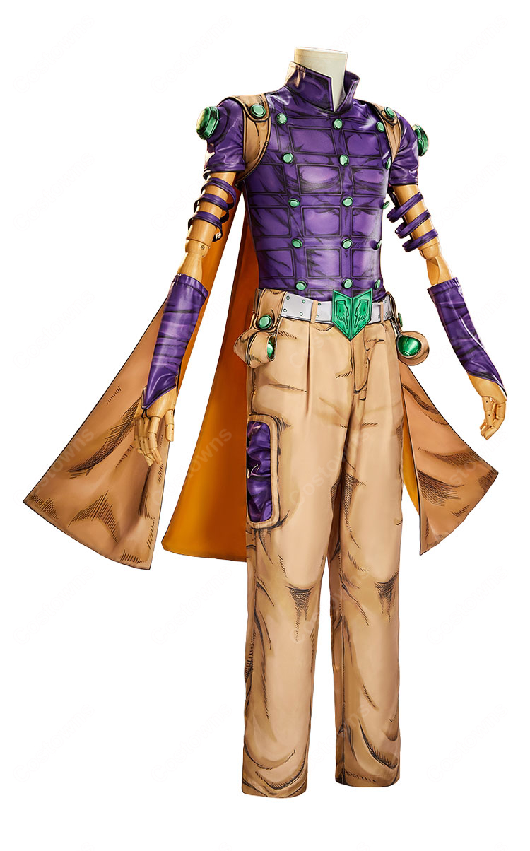 スティール・ボール・ラン ジョジョの奇妙な冒険 ジャイロ・ツェペリ コスプレ衣装 コミック風 2D彩色 SBR ジャイロ コスチューム COSTOWNS-2