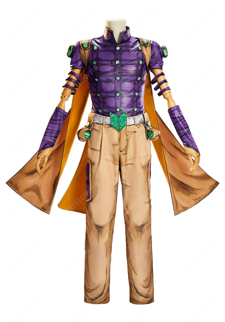 スティール・ボール・ラン ジョジョの奇妙な冒険 ジャイロ・ツェペリ コスプレ衣装 コミック風 2D彩色 SBR ジャイロ コスチューム COSTOWNS-1