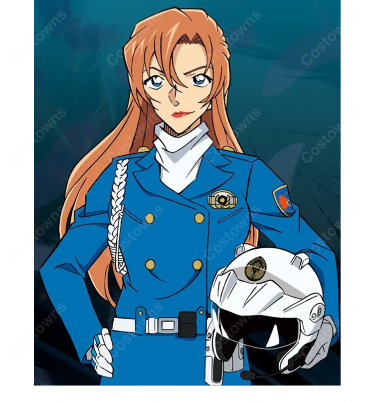 名探偵コナン 萩原千速 コスプレ靴 ロングブーツ 警察制服 白バイ隊員 コスチューム用 シューズ COSTOWNS-4