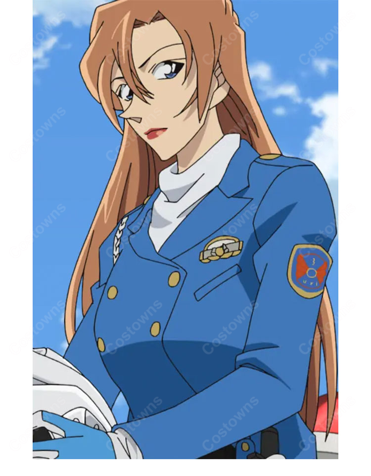 名探偵コナン 萩原千速 コスプレ靴 ロングブーツ 警察制服 白バイ隊員 コスチューム用 シューズ COSTOWNS-3