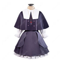 名探偵プリキュア！ 森亜るるか 通常衣装 コスプレ衣装 ケープ付きワンピース 私服Ver. ネックレス・タイツ付き(その他 コスプレ衣装)