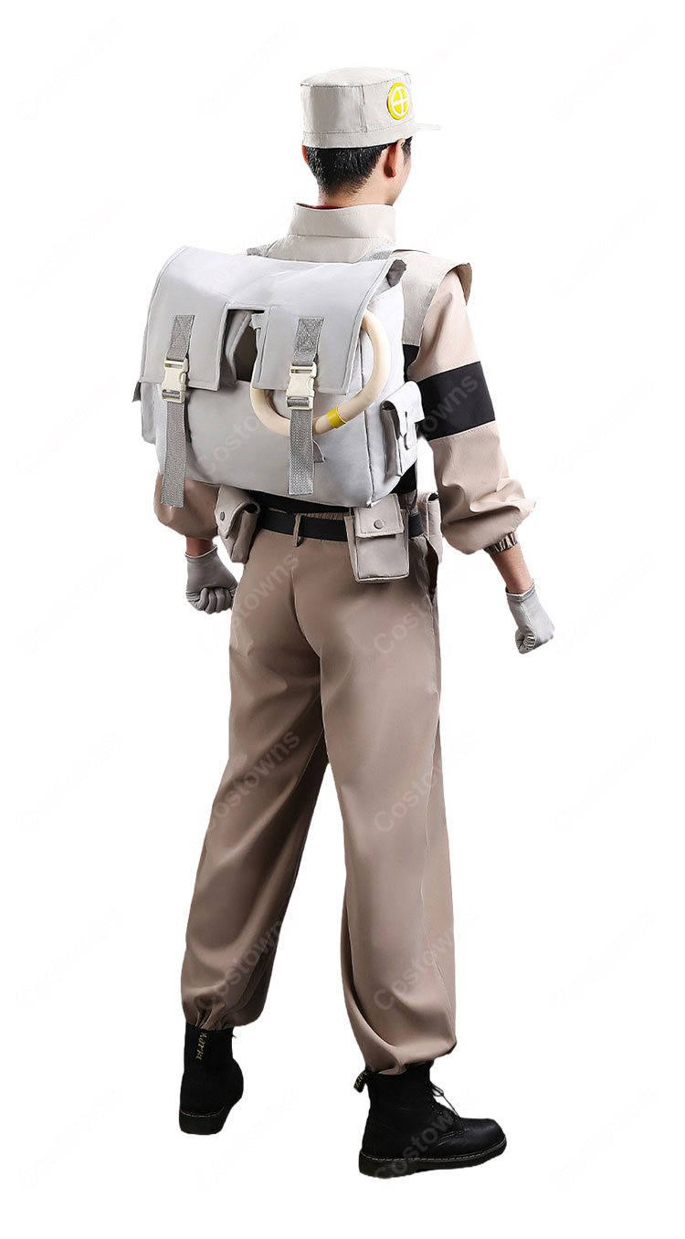 ガチアクタ 掃除屋サポーター 制服 コスプレ衣装 グリス フォロ トウム 衣装セット 刺繍ワッペン付き-3