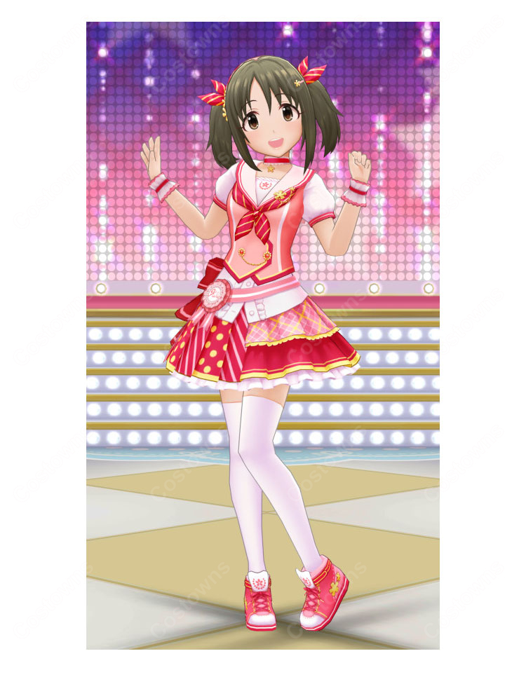 アイドルマスター シンデレラガールズ 今井加奈 コスプレウィッグ ［メモリアルデイズ］特訓後 ツインテール アッシュブラウン 耐熱-1