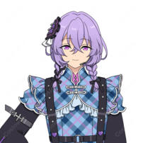 あんさんぶるスターズ！！ 花群冬芽 ユメ Poison Ribbon コスプレウィッグ 三つ編み ラベンダー 耐熱