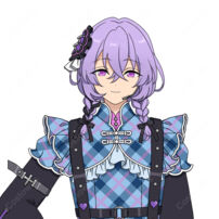 あんさんぶるスターズ！！ 花群冬芽 ユメ Poison Ribbon コスプレウィッグ 三つ編み ラベンダー 耐熱(コスプレウィッグ)
