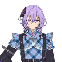 あんさんぶるスターズ！！ 花群冬芽 ユメ Poison Ribbon コスプレウィッグ 三つ編み ラベンダー 耐熱(202×202)