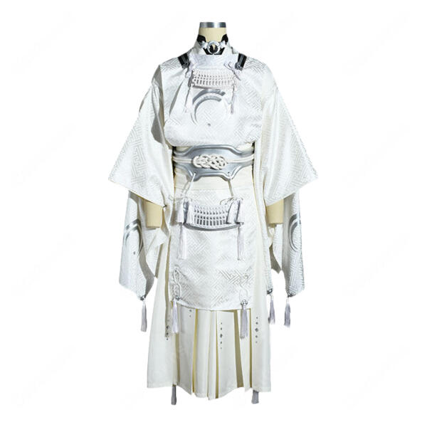 舞台『刀剣乱舞』悲伝 結いの目の不如帰 白い三日月宗近 コスプレ衣装 戦装束 白ver 刀ステ風 オーダメイド可元の画像