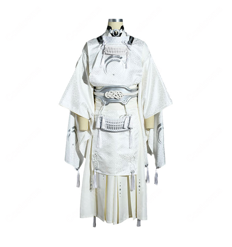 舞台『刀剣乱舞』悲伝 結いの目の不如帰 白い三日月宗近 コスプレ衣装 戦装束 白ver 刀ステ風-1