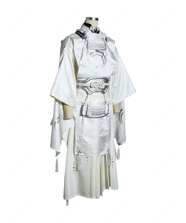 舞台『刀剣乱舞』悲伝 結いの目の不如帰 白い三日月宗近 コスプレ衣装 戦装束 白ver 刀ステ風-2