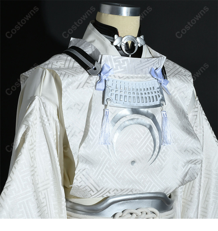 舞台『刀剣乱舞』悲伝 結いの目の不如帰 白い三日月宗近 コスプレ衣装 戦装束 白ver 刀ステ風-5