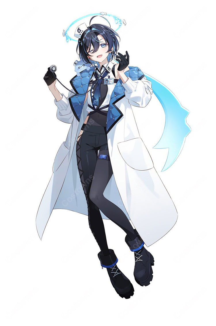 個人勢VTuber 鮫升コモリ コスプレ衣装 ナース風 白衣-1