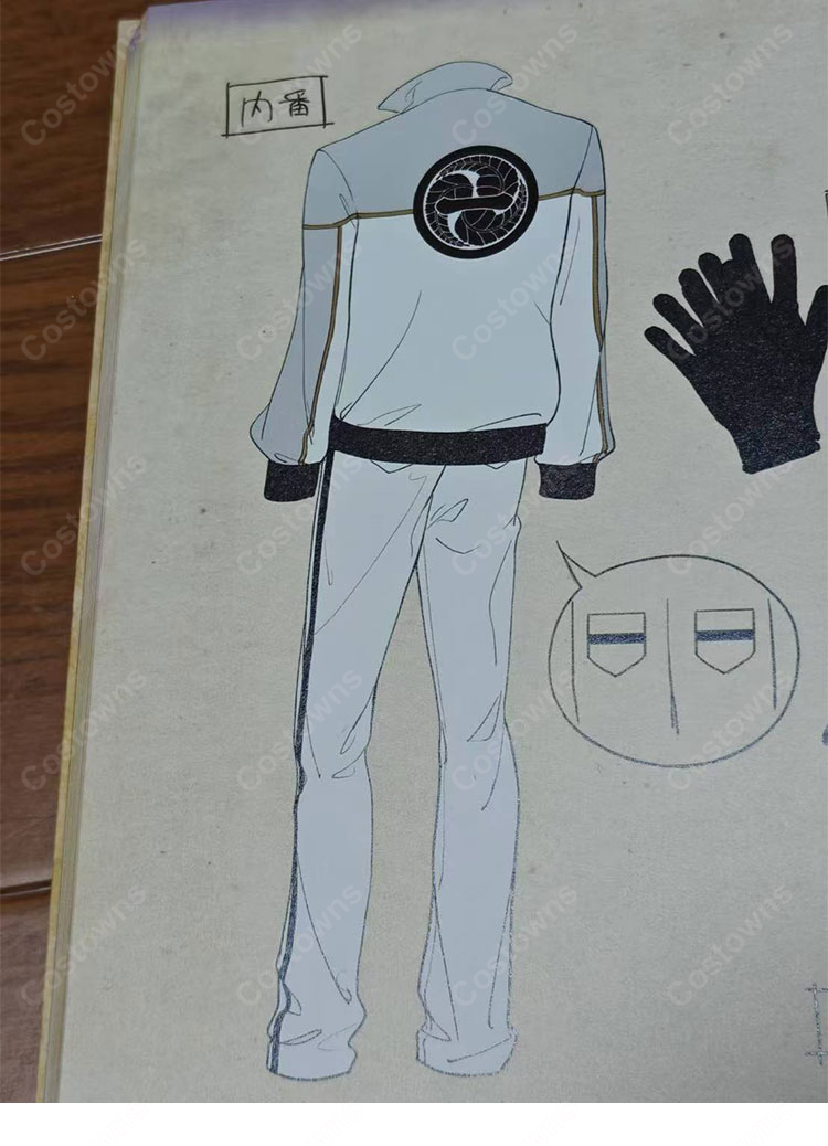刀剣乱舞ONLINE 日光一文字 内番服 コスプレ衣装 福岡一文字派 ジャージ フルセット-3