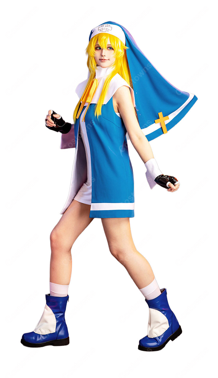 GUILTY GEAR ブリジット コスプレ衣装 初期 修道服Ver. 格闘ゲーム キャラクター 仮装-4