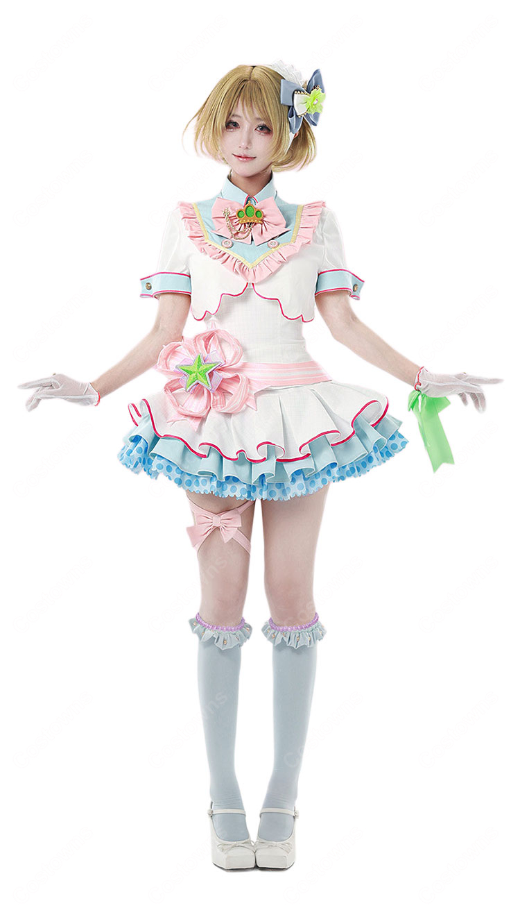 ラブライブ！スクフェス 小泉花陽 バースデーサプライズ 夢の中でも コスプレ衣装 μ's アイドル衣装-2