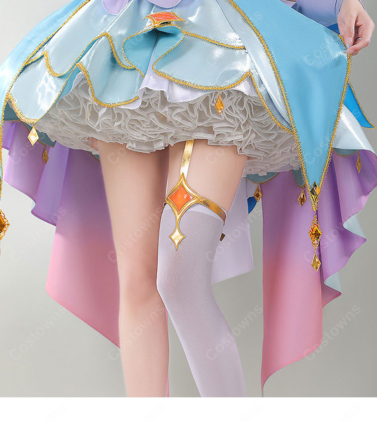 名探偵プリキュア! キュアエクレール コスプレ衣装 変身ドレス ステージ衣装 フルセット-9
