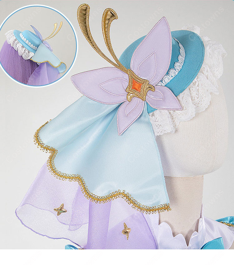 名探偵プリキュア! キュアエクレール コスプレ衣装 変身ドレス ステージ衣装 フルセット-12