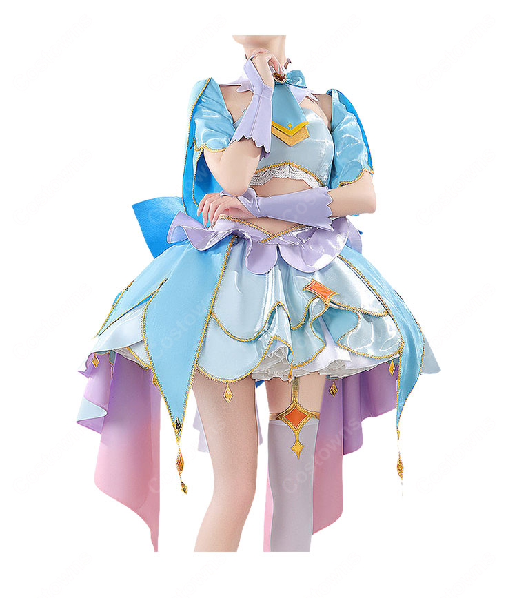 名探偵プリキュア! キュアエクレール コスプレ衣装 変身ドレス ステージ衣装 フルセット-3