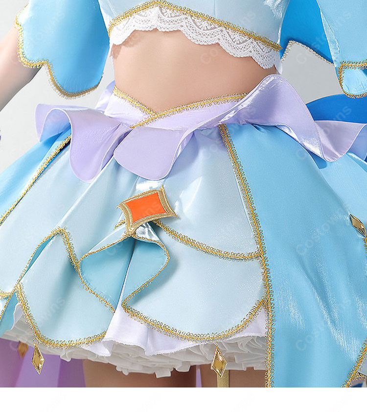 名探偵プリキュア! キュアエクレール コスプレ衣装 変身ドレス ステージ衣装 フルセット-8