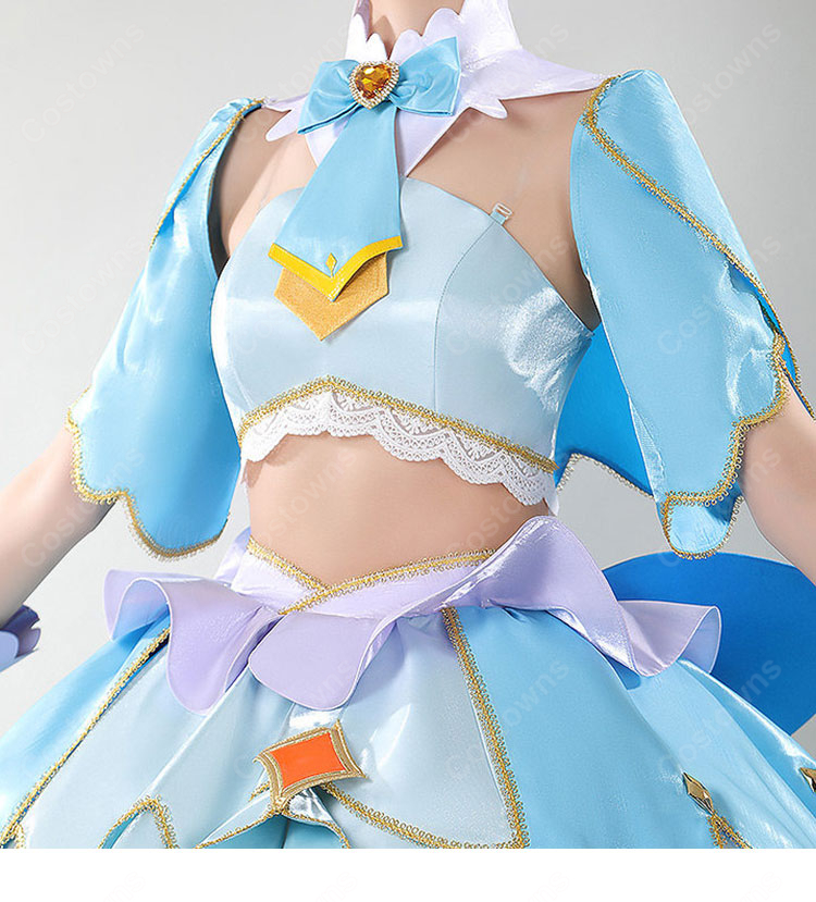 名探偵プリキュア! キュアエクレール コスプレ衣装 変身ドレス ステージ衣装 フルセット-7