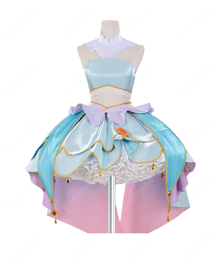 名探偵プリキュア! キュアエクレール コスプレ衣装 変身ドレス ステージ衣装 フルセット-5