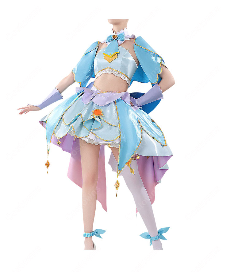 名探偵プリキュア! キュアエクレール コスプレ衣装 変身ドレス ステージ衣装 フルセット-2