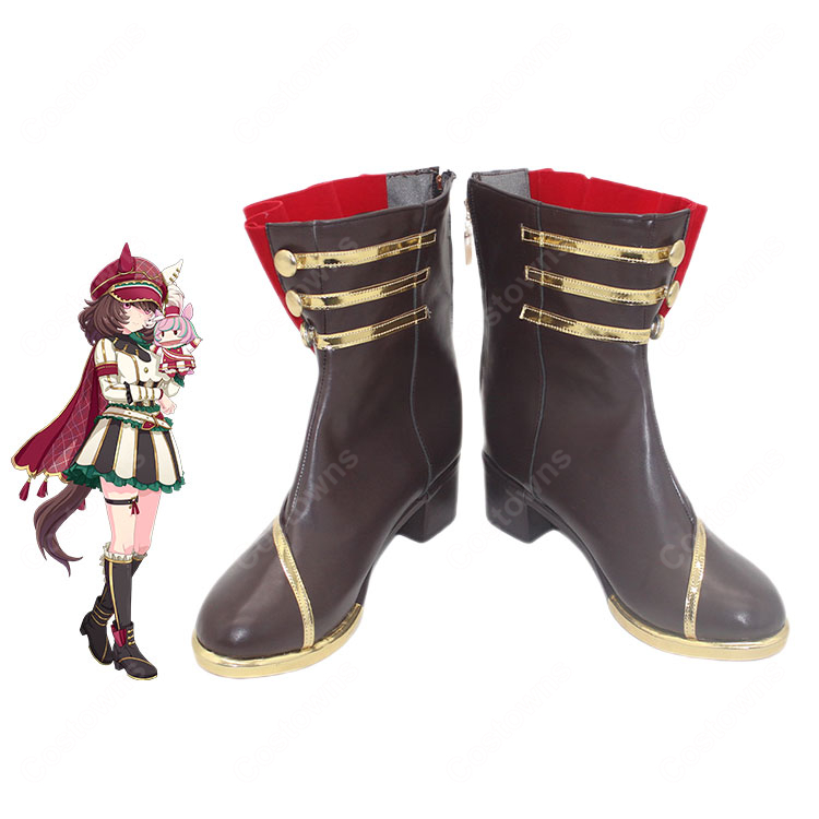 ウマ娘 プリティーダービー マルシュロレーヌ 勝負服 コスプレ靴 撮影用 イベント 仮装-1