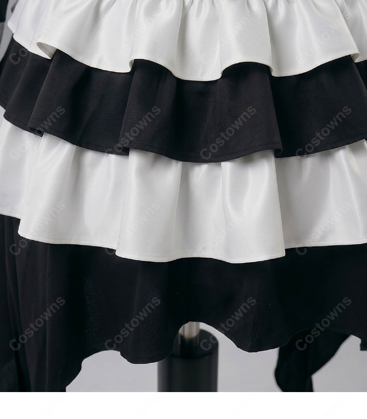 にじさんじ 月ノ美兎 セルメイツ 囚人服 コスプレ衣装 うさ耳 フード付き ボーダー柄-6