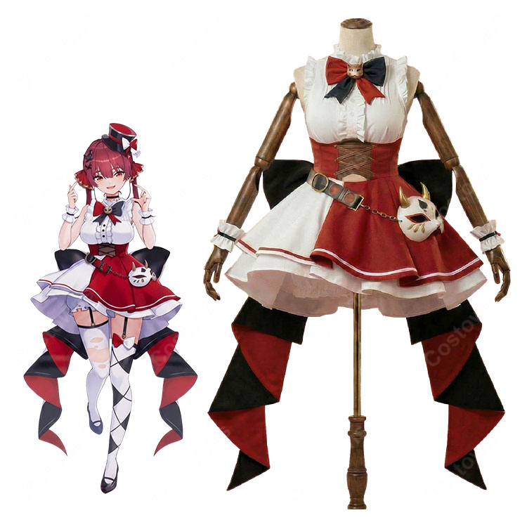 hololive ホロライブ 宝鐘マリン 新衣装 ゴスロリ風 コスプレ衣装-1