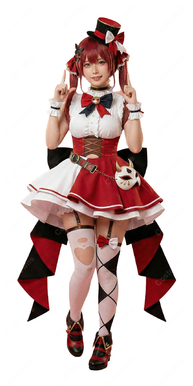 hololive ホロライブ 宝鐘マリン 新衣装 ゴスロリ風 コスプレ衣装-3
