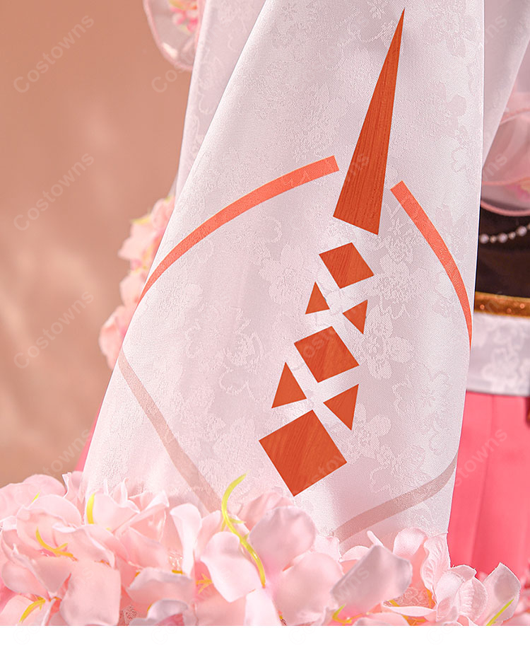 春夏秋冬代行者 春の代行者 花葉雛菊 コスプレ衣装 着物風ドレス 豪華フルセット イベント 撮影-8