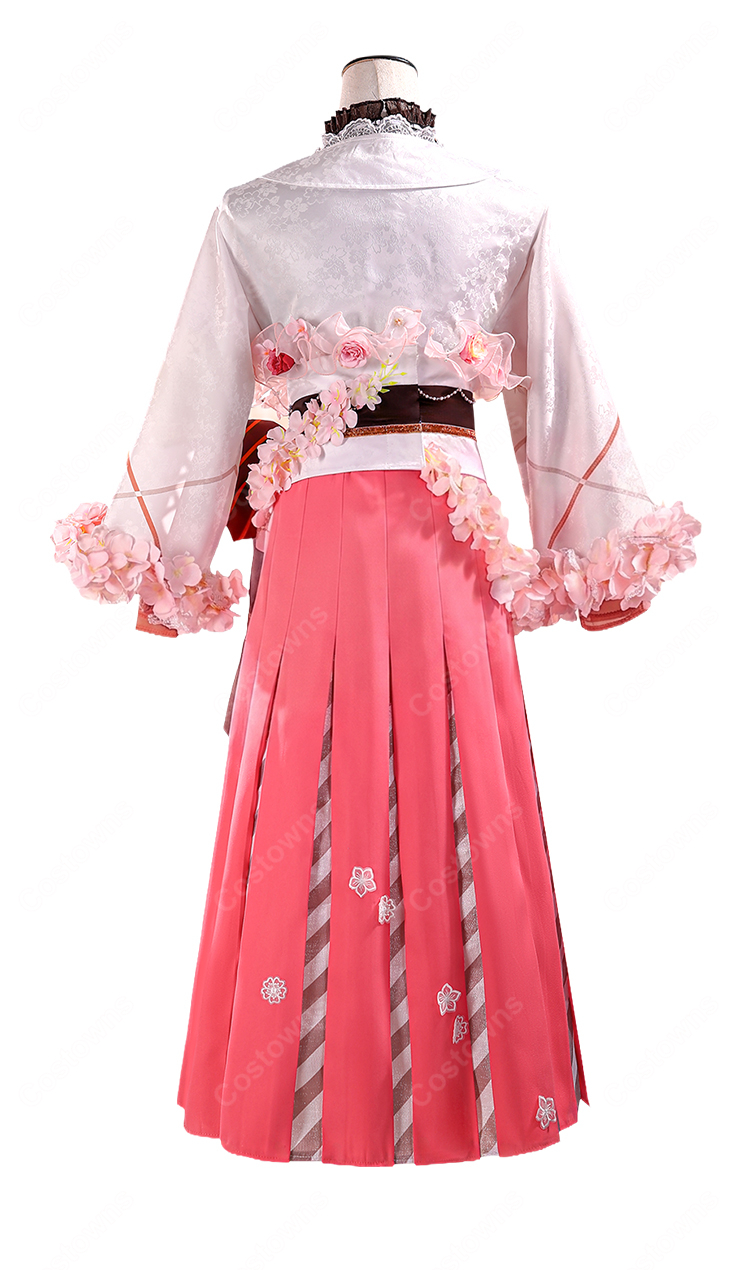 春夏秋冬代行者 春の代行者 花葉雛菊 コスプレ衣装 着物風ドレス 豪華フルセット イベント 撮影-3