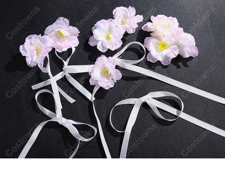 春夏秋冬代行者 春の代行者 花葉雛菊 コスプレ衣装 着物風ドレス 豪華フルセット イベント 撮影-11