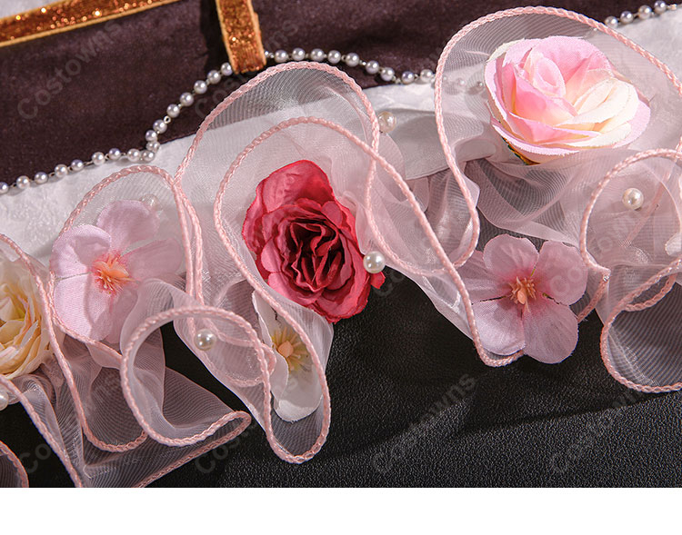 春夏秋冬代行者 春の代行者 花葉雛菊 コスプレ衣装 着物風ドレス 豪華フルセット イベント 撮影-7