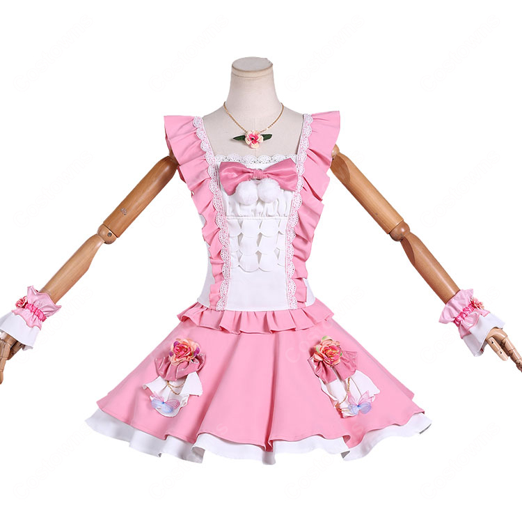 アイカツスターズ! 虹野ゆめ コスプレ衣装 スイートフラワーフェアリーコーデ ステージ衣装 アイドルドレス-2