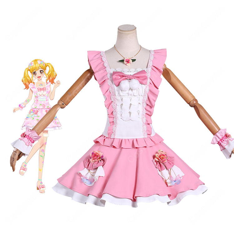 アイカツスターズ! 虹野ゆめ コスプレ衣装 スイートフラワーフェアリーコーデ ステージ衣装 アイドルドレス-1