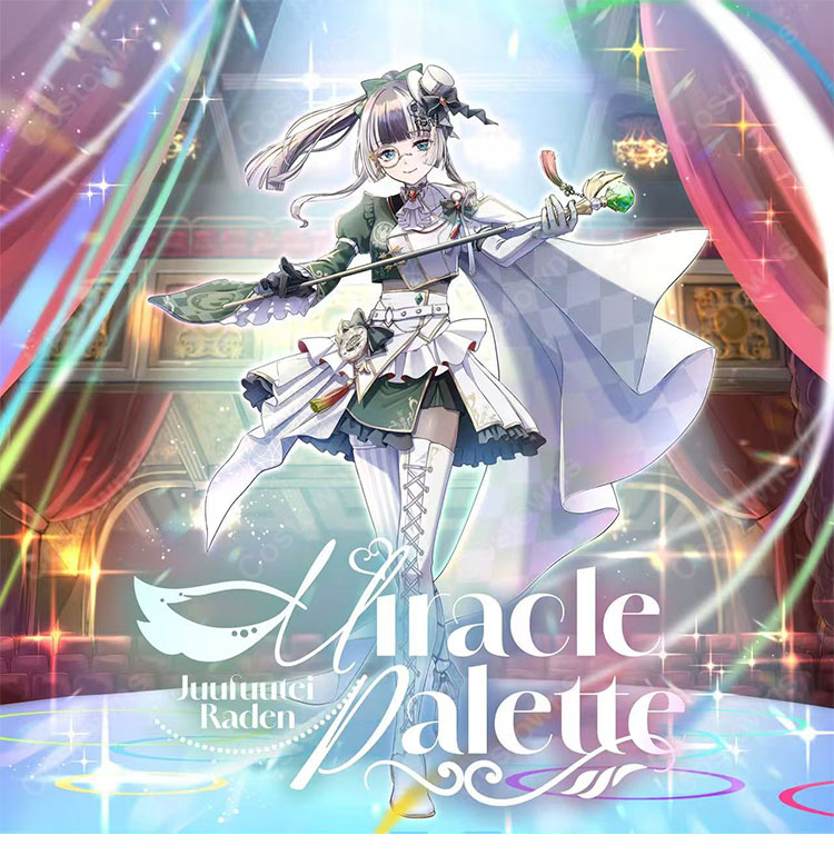 hololive(ホロライブ) 儒烏風亭らでん Miracle Palette 新衣装 コスプレ衣装 ReGLOSS 小物付き-1
