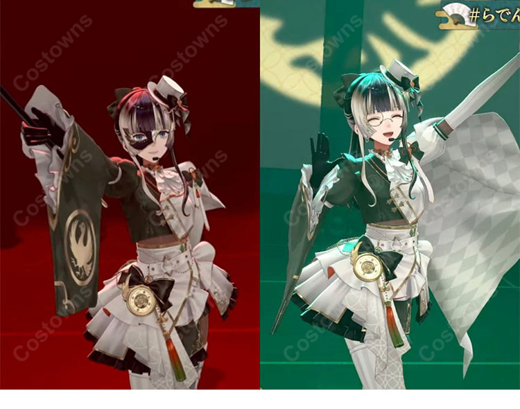 hololive(ホロライブ) 儒烏風亭らでん Miracle Palette 新衣装 コスプレ衣装 ReGLOSS 小物付き-4