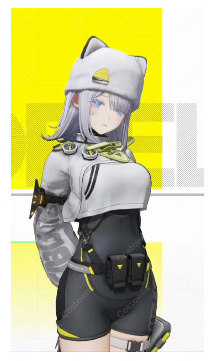 アークナイツ:エンドフィールド エステーラ コスプレ衣装 ネコ耳帽子 ハーネスベルト付き フルセット エンドフィールド工業-3