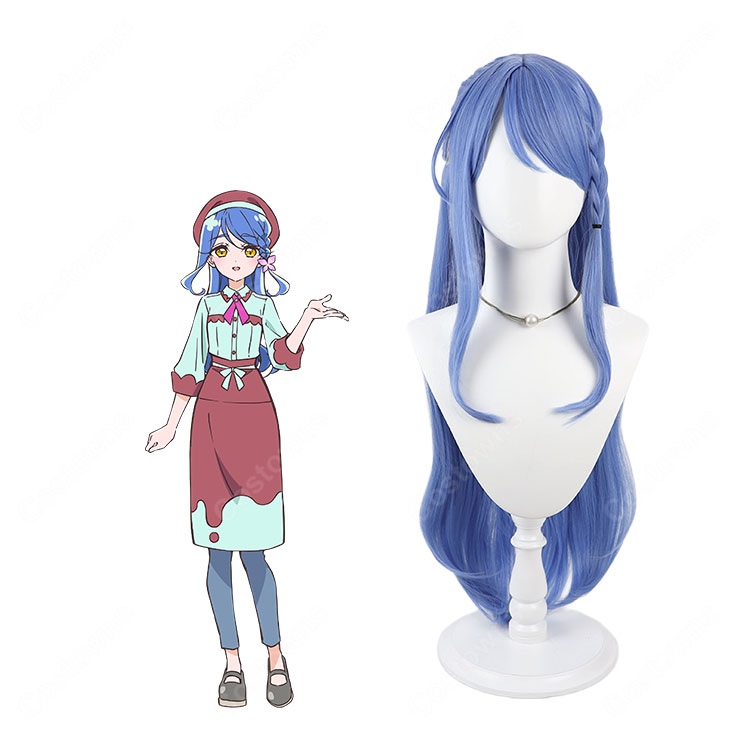名探偵プリキュア! 帆羽くれあ コスプレウィッグ ハーフアップ 三つ編み 耐熱 かつら 仮装-1