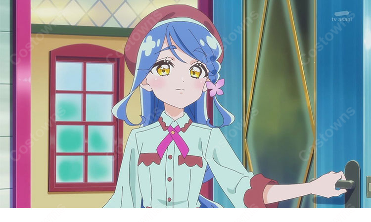 名探偵プリキュア! 帆羽くれあ 通常服 コスプレ衣装 ベレー帽付き 仮装-2