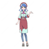 名探偵プリキュア! 帆羽くれあ 通常服 コスプレ衣装 ベレー帽付き 仮装(202×202)