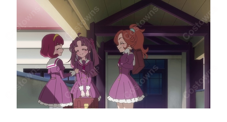 名探偵プリキュア! まことみらい学園 制服 金田れい 依田ゆみ 浅間りえ コスプレ衣装 ワンピースドレス-3