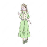 名探偵プリキュア! 来栖エリザ 私服 コスプレ衣装 ワンピース ベスト 日常服(名探偵プリキュア！ コスプレ衣装)