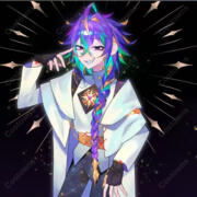12星座Vtuber企画 さそり座 コスプレウィッグ 三つ編み グラデーションカラー かつら 耐熱ネット付き