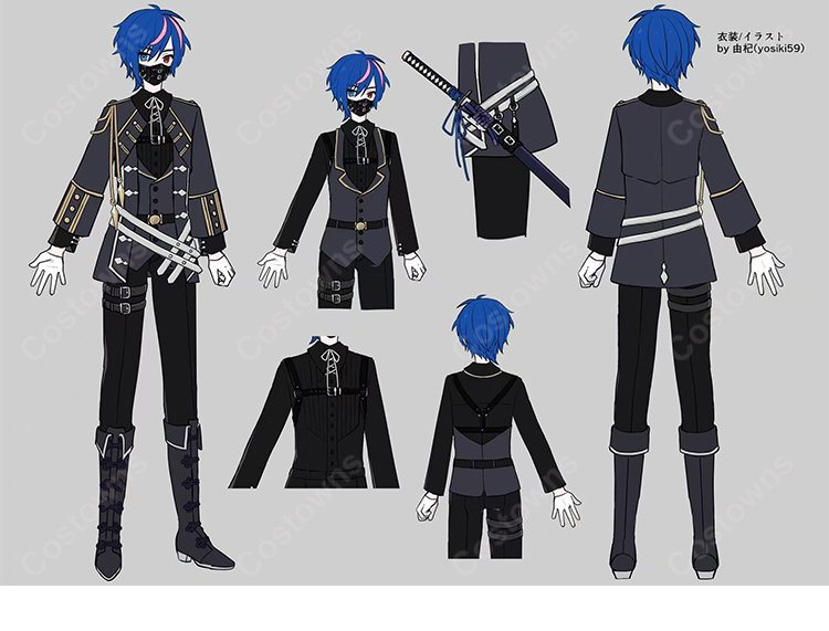 ニセモノクローム KAITO コスプレ衣装-2