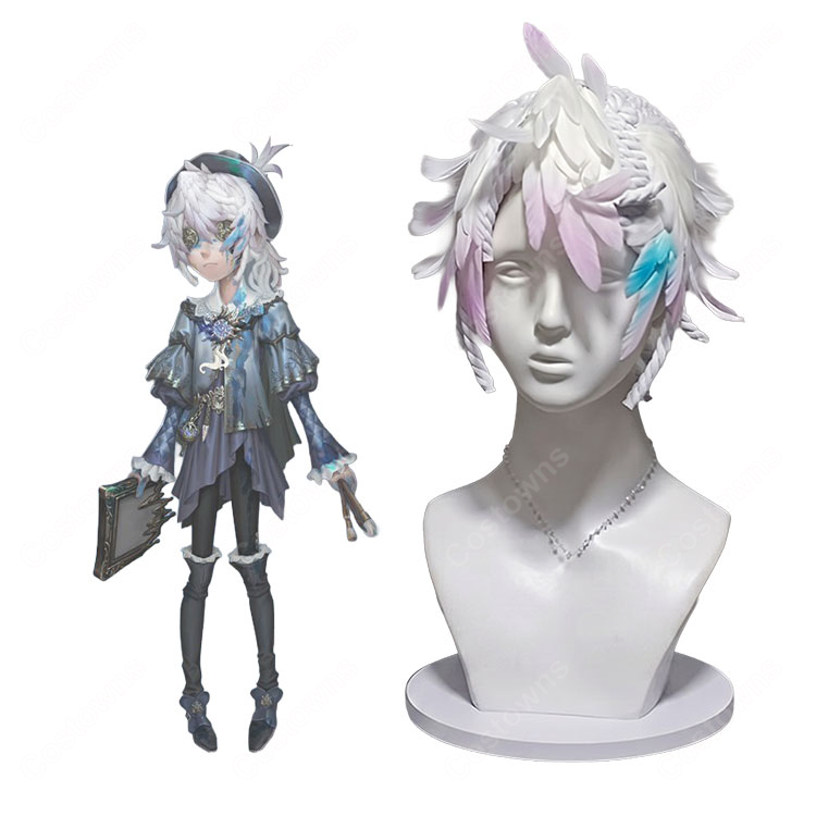 IdentityV 第五人格 画家 エドガー・ワルデン 藍色の暗面 コスプレウィッグ-1