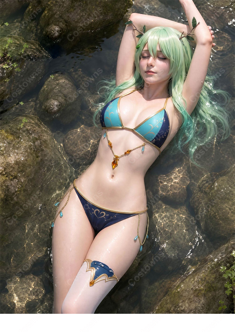 ホロライブEnglish セレス・ファウナ 水着 コスプレ衣装 ビキニ セクシー-1
