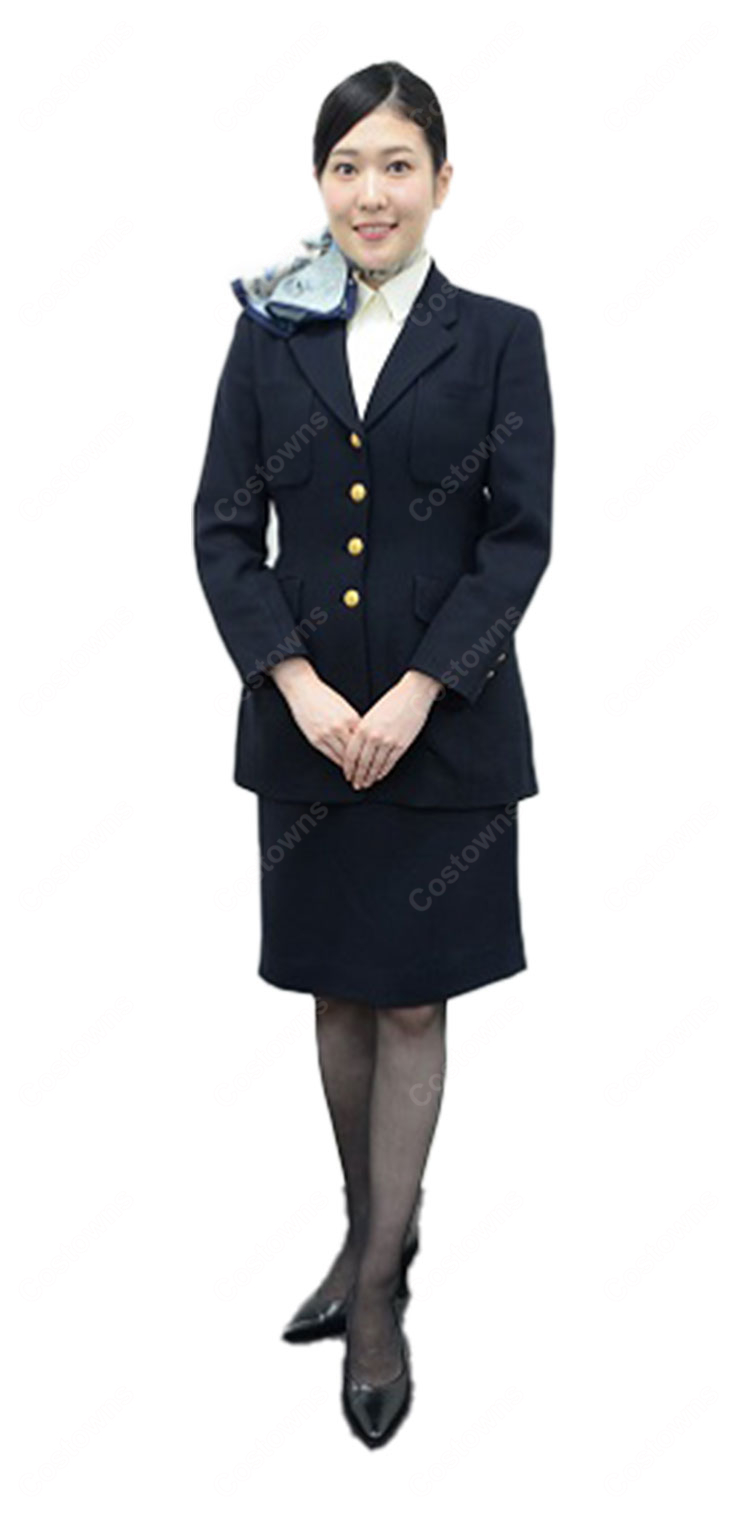 JAL CA 8代目制服 日本航空 客室乗務員 コスプレ衣装-1