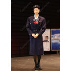 JAL CA 7代目制服 日本航空 客室乗務員 コスプレ衣装 ミリタリー調 ダブルジャケット 帽子・タイ付き フルセット