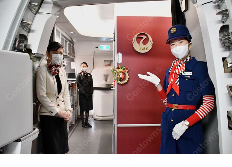 JAL CA 6代目制服 日本航空 客室乗務員 コスプレ衣装 スチュワーデス レトロ 航空制服-3